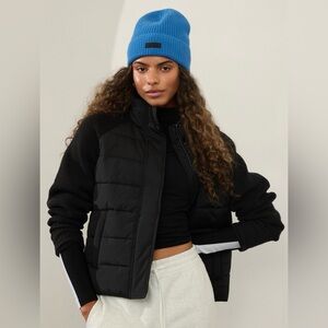 Athleta Incline Hybrid Jacket // Black Large Petite